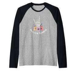 You Are Needed Skelett Hand Rock on mental health awareness Raglan von Spread Kindness Apparel Co.