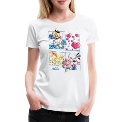 Spreadshirt Diddl Und Diddlina Sind Verliebt Frauen Premium T-Shirt, L, Weiß von Spreadshirt