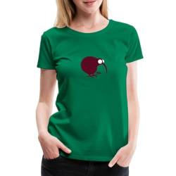 Spreadshirt Kiwi Vogel Schnepfenstrauß Frauen Premium T-Shirt, 3XL, Kelly Green von Spreadshirt