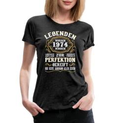 Spreadshirt Legenden wurden 1974 Geboren Geschenk Frauen Premium T-Shirt, XXL, Anthrazit von Spreadshirt