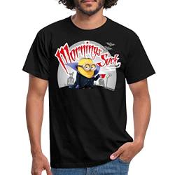 Spreadshirt Minions Dave Mornings Suck Morgenmuffel Männer T-Shirt, L, Schwarz von Spreadshirt