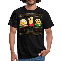 Spreadshirt Minions Ugly X-Mas Blah Ugly Christmas Weihnachten Männer T-Shirt, L, Schwarz von Spreadshirt