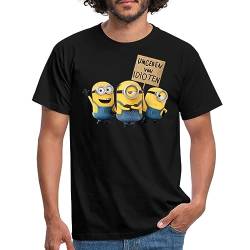 Spreadshirt Minions Umgeben Von Idioten Despicable Me Männer T-Shirt, XXL, Schwarz von Spreadshirt