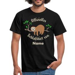 Spreadshirt Offizielles Schlafshirt Von [Name] Personalisierbar Mit Wunschname Männer T-Shirt, XL, Schwarz von Spreadshirt