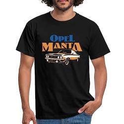 Spreadshirt Opel Manta Cooles Design In Blau Und Orange Männer T-Shirt, M, Schwarz von Spreadshirt