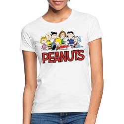 Spreadshirt Peanuts Snoppy Und Friends Frauen T-Shirt, S, Weiß von Spreadshirt