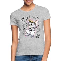 Spreadshirt Tom Und Jerry Skizze Frauen T-Shirt, XXL, Grau meliert von Spreadshirt