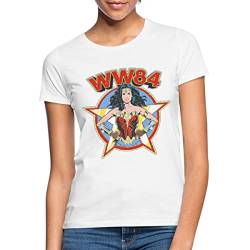 Spreadshirt Wonder Woman 1984 WW84 Retro Vintage Frauen T-Shirt, M, Weiß von Spreadshirt