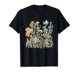 Damen Wildblumenstrauß, botanisches Blumenmuster, Vintage-Grafik T-Shirt von Spring Summer Cottagecore Bohemian Boho Aesthetic