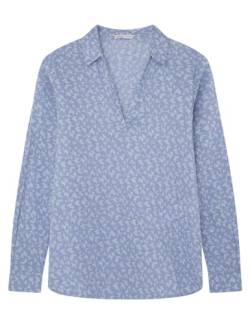 Springfield Damen Bluse, Bedruckt blau, 44 von Springfield