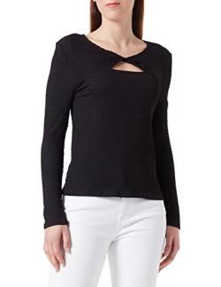 Springfield Damen Triangle Open T-Shirt, Schwarz, Medium von Springfield