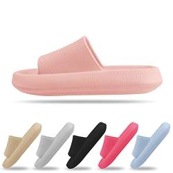 Strand Slipper Damen Super Soft & Weiche Sommer Pantoletten, Badelatschen Dicke Plattform (rosa, eu_Footwear_Size_System, Adult, Numeric, medium, Numeric_39) von Sprint Sport