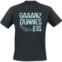 Sprüche T-Shirt - Ganz dünnes Eis - M bis 3XL - für Männer - Größe L - schwarz von Sprüche