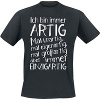 Sprüche T-Shirt - Ich bin immer artig! - M bis 3XL - für Männer - Größe L - schwarz von Sprüche