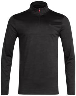 Spyder Herren Active Shirt - Viertelreißverschluss Langarm Performance Pullover - Camo Langarm Workout Top für Männer (S-XL), Schwarz, L von Spyder