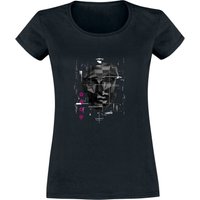 Squid Game T-Shirt - Front Man Glitch - S bis XXL - für Damen - Größe M - schwarz  - Lizenzierter Fanartikel von Squid Game