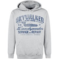 Star Wars Kapuzenpullover - Landspeeder Repair - Vintage - M bis XXL - für Männer - Größe XL - grau meliert  - Lizenzierter Fanartikel von Star Wars