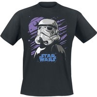 Star Wars T-Shirt - Galaxy Stormtrooper - S bis 5XL - für Männer - Größe S - schwarz  - Lizenzierter Fanartikel von Star Wars