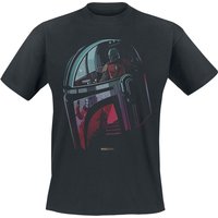 Star Wars T-Shirt - The Mandalorian - Helmet - S bis XXL - für Männer - Größe XXL - schwarz  - Lizenzierter Fanartikel von Star Wars