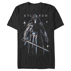 Star Wars Unisex Fuzzy Organic Short Sleeve T-shirt, Schwarz, L von Star Wars