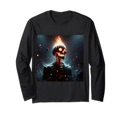 Fantasy Süße Laterne Kürbis Halloween Langarmshirt von Steampunk Cool Vintage Creations