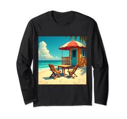 Fantasy Süßer Strandhüttentisch Langarmshirt von Steampunk Cool Vintage Creations