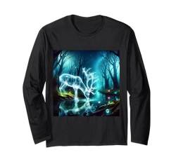 Fantasy-niedlicher Hirsch-Geisterwald Langarmshirt von Steampunk Cool Vintage Creations