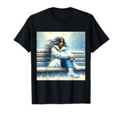 Fantasy süßer weißer Mantel Winter T-Shirt von Steampunk Cool Vintage Creations