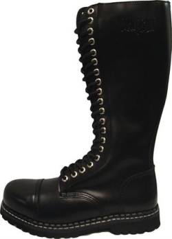 Steels 20 Loch Boots Schwarz, Grösse 47 von Steel Shoes & Boots