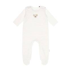 Steiff Unisex Baby Set Strampler mit Fuss + T-Shirt Langarm Baby Wellness, gestreift von Steiff