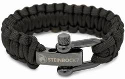 Steinbock7 Dachstein Paracord Survival Armband, verstellbarer Edelstahl Verschluss, E-Book Anleitung zum Flechten - Camping, Outdoor, Wildnis von Steinbock7