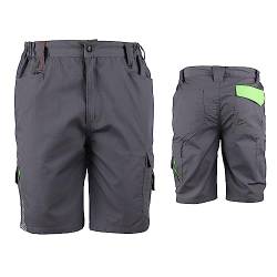 Stenso Prisma Arbeitsshorts - Kurze Arbeitshose Herren - Herren Cargohose Kurz - Arbeitshosen Männer Kurz Grau/Grün EU60 von Stenso