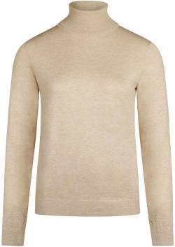 Steppin' Out Damen Rollkragenpullover Cotton Cashmere Beige - Größe L von Steppin' Out