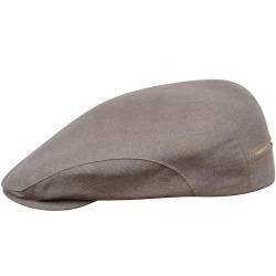 Sterkowski Derby Flatcap | 100% Leinen Schiebermütze Herren Sommer Flat Cap Der Große Gatsby Sonnenhut Herren Kappe Herren Schirmmütze Herren Mütze Kappen Herren 54 cm Mittelgrau von Sterkowski