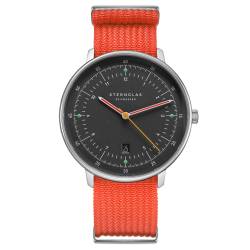 Sternglas S01-HH39-FI02 Herren-Armbanduhr Quarz Hamburg neugraphit Orange von Sternglas