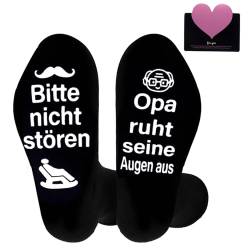 Geschenke für Opa Lustige Socken Herren Geburtstagsgeschenk Opa Geschenk Männer Socken Opa Geschenkideen Weihnachten Erntedankfest Adventkalender Geburtstag Geschenke Baumwolle Socken Schwarze 39-46 von Sternhell