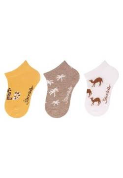 Sterntaler Sneaker -Socken 3er Pack Wild - Kinder Sneaker Socken für Jungen - Sneaker Socken mit Motiven - Socken für Kinder im Set - mattgelb, 34 von Sterntaler