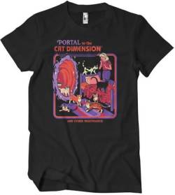 Steven Rhodes T-Shirt Portal to The Cat Dimension T-Shirt DTR-1-SR087-DTF887 Black-L von Steven Rhodes