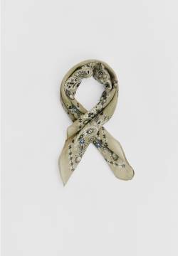 Stradivarius Bandana Print Stickerei  Khaki OS von Stradivarius