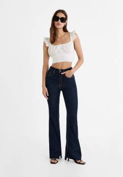 Stradivarius D74 Jeans-Schlaghose  Jeansblau 38 von Stradivarius