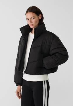 Stradivarius Kurze Steppjacke  Schwarz M von Stradivarius