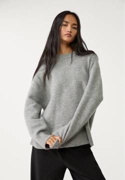 Stradivarius Strickpullover aus weichem Material  Grau Melange XS von Stradivarius