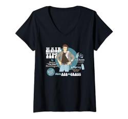 Damen Stranger Things Steve Harrington Pose Spray Warnung Haarspitze T-Shirt mit V-Ausschnitt von Stranger Things