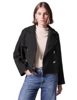 Street One Studio Damen F101160 Kurzer Trenchcoat, Black, 38 von Street One Studio