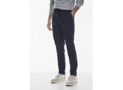 Chinos STREET ONE MEN Gr. 33, Länge 32, blau (tiefblau), Herren, Stoff, 70% Polyester, 25% Viskose, 5% Elasthan, unifarben, Hosen, softer Materialmix von Street One