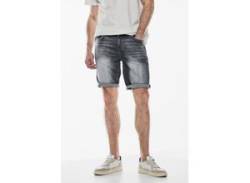 Gerade Jeans STREET ONE MEN Gr. 34, Kurz, grau (mid grey wash) Herren Jeans 5-Pocket-Style von Street One