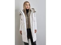 Parka STREET ONE Gr. 40, grau (frosty grau), Damen, Web, Obermaterial: 100% Polyester, kontrastfarbene Details, Jacken, in 2-in-1-Optik von Street One