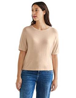 STREET ONE Damen A319409 Kurzarmshirt, Light Smooth Sand 01, 44 von Street One