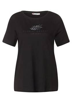 STREET ONE Damen A320068 Kurzarmshirt, Schwarz, 34 EU von Street One