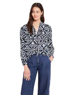 STREET ONE Damen A344657 Print Tunika Bluse, deep Blue, 36 von Street One